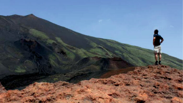 View of Etna during Geo Etna Explorer private tour with Guide and 4x4 Minivan or private Bus